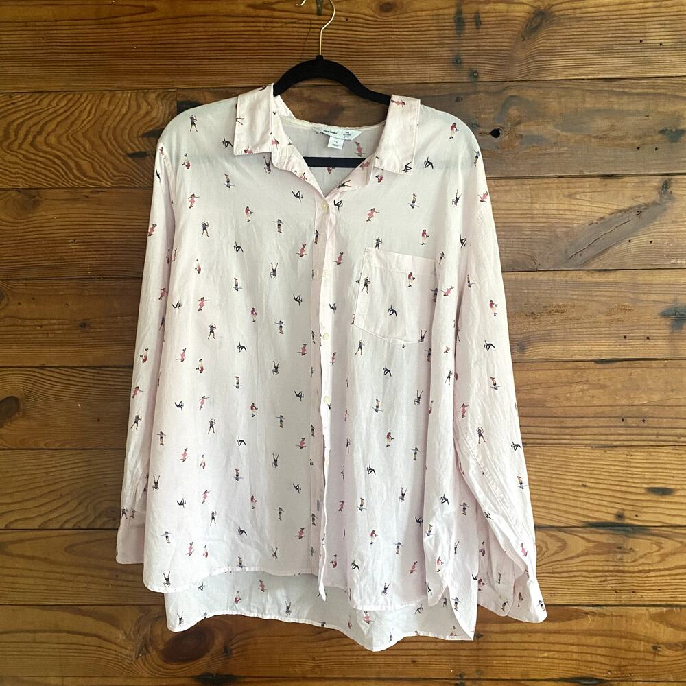 Old Navy Girl Power The Classic Shirt button down size XXL